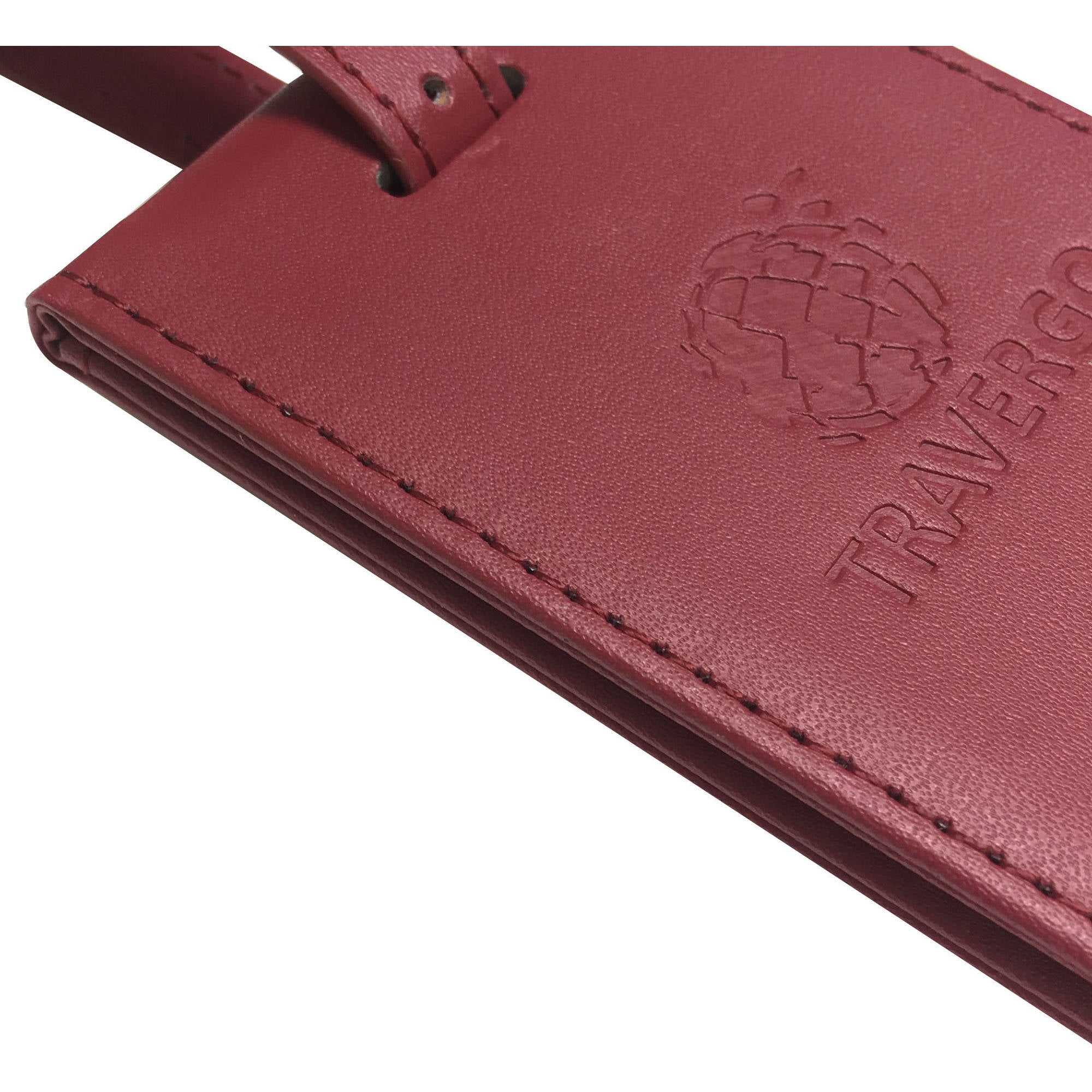 Magnetic Luggage Tag, 2pk, Red TR1260RD - Includes Plate for engravings