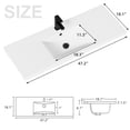 thumbnail image 6 of Eclife 48" Single Sink Resin Top Integrated Bathroom Vanity Sink Top with Single Hole Faucet, Pop Up Drain, 6 of 9