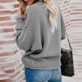 thumbnail image 4 of Buigttklop Womens Loose V-Neck Pullover Sweaters Fall Knitted Long Sleeve Tops Dressy Casual Blouse Knitwear Jumpers, 4 of 6