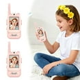 thumbnail image 2 of Walkie-talkies para niños, 2 unidades con pantalla, recargables, para edades de 3 a 12 años, con cambiador de voz y videochat real, de largo alcance, para niños, 2 of 5