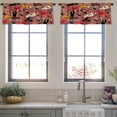 thumbnail image 3 of LALILO Kitchen Curtain Valance Trick Treat Halloween Symbols Rod Pocket Window Curtain 52"x 18" Set of 2, 3 of 5