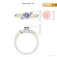 thumbnail image 6 of ANGARA Natural Tanzanite and Diamond Twisted Vine Ring in 14K White & Yellow Gold for Women (Size-5mm) | December Birthstone, Birthday, Anniversary, Jewelry Gift for Women | Natural Tanzanite Ring, 6 of 10