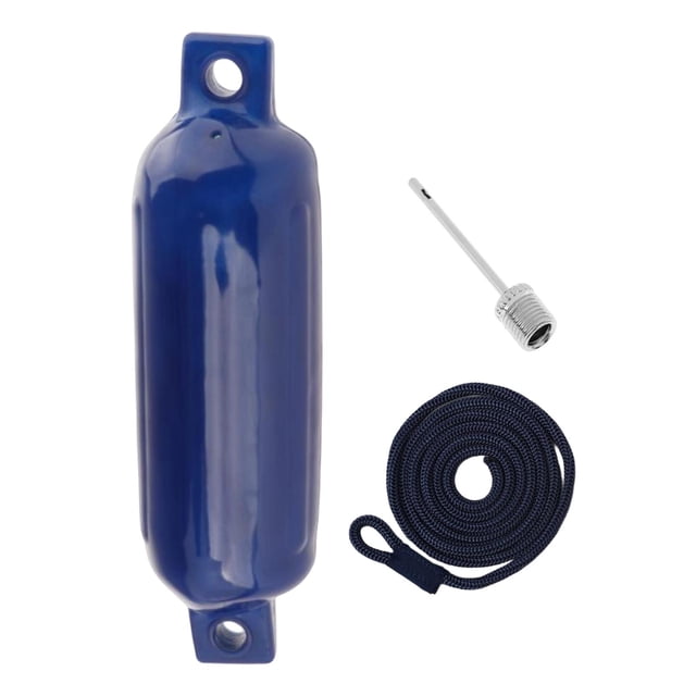Almencla Boat Protection Anti Collision Inflatable Docking Dock Edge Marine Mooring Buoy Blue w Black Rope