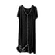 thumbnail image 1 of Vestidos de Verano de Mujer de Gran Tamaño Suelto Y Delgado Vestido de Manga Corta, Falda Larga de Tejido Estirable de Cuatro Vías para el Desgaste Casual, Diario Y de Primavera, 1 of 6
