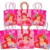 12 Little Mermaid Party Favor Bags Ariel Birthday Candy Treat Favors Gifts Plastic Bolsas De Recuerdo