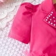 thumbnail image 5 of 3-8Y Kids Blazer Outfits For Girls Cool Puffy Mesh Lace Beading Blazer Coat and Mesh Lace Skirt 2pcs Children Clothing Sets, 5 of 9