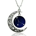 thumbnail image 6 of Baellert Astrology Astrological Signs Hollow Moon Glass Cabochon Pendant Women Necklace, 6 of 8