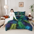 thumbnail image 5 of jejeloiu Green Plam Leaves Bedding Comforter Set,Tropical Botanical Twin Comforter Sets,Monstera Leaf Plant Bedding Set For Men Women,Ultra Soft Home Decor Reversible,2 Pieces, 5 of 8