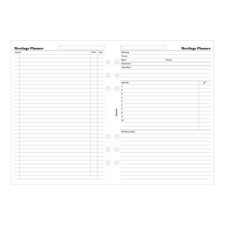 Filofax Refill Planner - Filofax - Financial Meetings Planner - A5