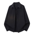 thumbnail image 2 of Ceisia Men's Oversize Turn-Down Collar Single-Pocket Cotton Long-Sleeve Shirt Gift, 2 of 5