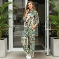 thumbnail image 3 of Garronmavis Women's Sweatsuits 2 Piece Outfits Boho Deer Skull Hoodie Long Sleeve Hoodies Long Sleeve Sweatshirt and Sweatpants Set with Pockets Mandla Floral, Size XS, 3 of 6