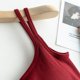thumbnail image 4 of Prenda exterior de primavera-verano para mujer: camiseta sin mangas con tirantes y copas, color liso, mezcla de algodón elástico., 4 of 7