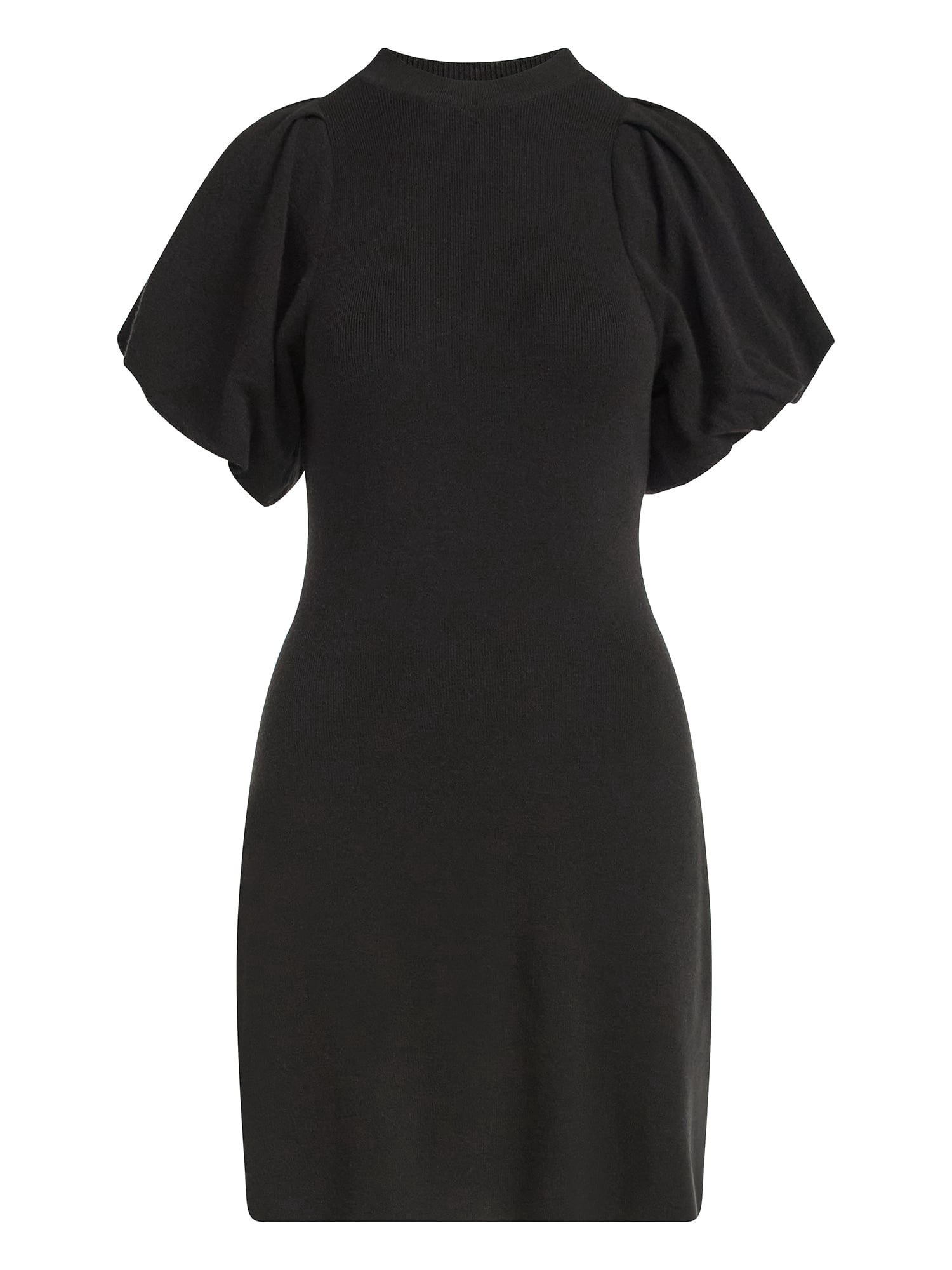 Scoop Women's and Women's Plus Sweater Dress with Puff Sleeves, Sizes XS-4X