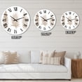 thumbnail image 4 of Designart 'Tropical Beiges Leaves' Traditional Wall Clock, 4 of 5
