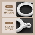 thumbnail image 6 of MYTAKEND 12pcs Plastic Curtain Rings Curtain Hanging Rings Curtain Hanging Rings Replacement Curtain Rings With Eyelet Curtain Rod Drapery Rings, 6 of 6