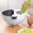thumbnail image 4 of Cortador de verduras 7 en 1 manual con accesorios Cortador de verduras para cortar/mezclar y cortar, cortador de frutas y verduras, cortador pelador de verduras para todas las verduras, 4 of 7