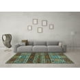 thumbnail image 3 of Ahgly Company Indoor Rectangle Abstract Light Blue Modern Area Rugs, 4' x 6', 3 of 4