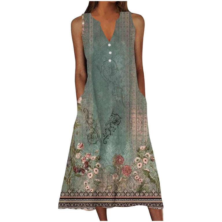 Patlollav Spring Dresses for Women,Women's Summer Casual Dress Design Camis Sleeveless V-Neck Long Dresses Patlollav Spring Dresses for Women,Women's Summer Casual Dress Design Camis Sleeveless V-Neck Long Dresses