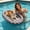 Blue! 37.4" x 25.6", variant on Inflatable Pool Float For Summer Water Lounger With Comfortable Mesh Bed And Leash Hook Dog Float Raft - Inflatable Dog Swimming Float For Summer (Paws) Pet Supplies Pet Time