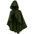 thumbnail image 4 of JFGHDG Cowl Hood Cowl Hooded Cape Green Cape Cloak Hooded Cloak Mens Renaissance Costume Ponchos for Women Green a, 4 of 8