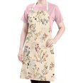 thumbnail image 5 of Pioneer Flower Floral Print Pattern Apron-Garden Aprons for Women with Pockets-Cotton Linen Waterproof Kitchen Cooking Gardening Aprons Adjustable for Kitchen,Cooking,BBQ and Salon 33x27 Inch, 5 of 7