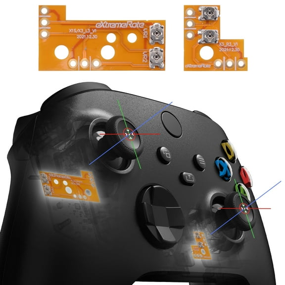 eXtremeRate Thumbsticks Drift Fix Kit for Xbox Series X & S Controller, Custom Accessories Analog Stick Drift Repair Board for Xbox One Elite Wireless Controller