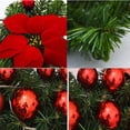 thumbnail image 3 of 9ft Pre-lit Artificial Christmas Garland Decorations Wreath Indoor Holiday Christmas Lighted Garland with Pine Cones Christmas Balls Red Bows for Fireplace, Stair Decoration, 3 of 8