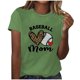 thumbnail image 3 of Fiudx Ofertas Flash Del Día Solo En Línea Tops con Estampado de Moda para Mujer, Blusa de Manga Corta con Cuello Redondo, Camisetas, 3 of 3