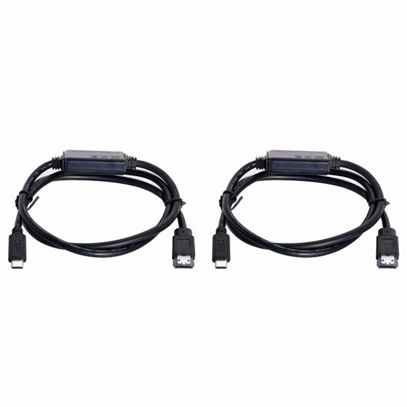 2X ESATA to USB C Cable USB Type C Male Host to ESATA ESATAp HDD Cable for Laptop PC