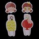 thumbnail image 4 of 2 (80 Uds. de cabezas + 80 Uds. de cuerpo)/paquete de para a niñas, calcomanías decorativas para manualidades DIY, álbum de re color 2, 4 of 9