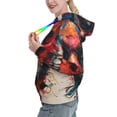 thumbnail image 2 of Kdxio Abstract Colorful Skull Art Print Womens Oversized Hoodies Sweatshirts Hooded Pullover Tops Sweaters Casual-XX-Large, 2 of 7