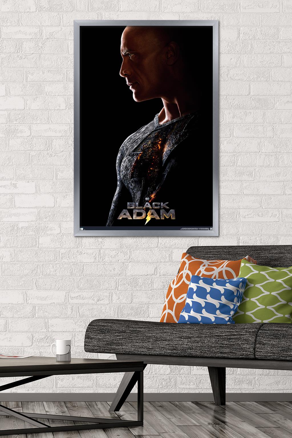DC Comics Movie Black Adam - Profile One Sheet Wall Poster, 22.375" x 34" Framed