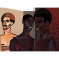 thumbnail image 2 of Campbell, Jaleel 18x15 Gold Ornate Wood Framed with Double Matting Museum Art Print Titled - Three Men, 2 of 4