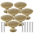 thumbnail image 1 of OULII 7 Pcs Boutons Ronds en Laiton pour Portes d'Armoires et Tiroirs avec Design Simple et Robuste, 1 of 8