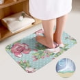 thumbnail image 3 of Rose Flowers Bathroom Rugs Set 2 Pieces, Bathroom Set - Quick Drying Bath Mat And U-Shaped Toilet Rug, Water Absorbent Bath Carpet For Bedroom Floor Living Room, Machine Washable, 3 of 6