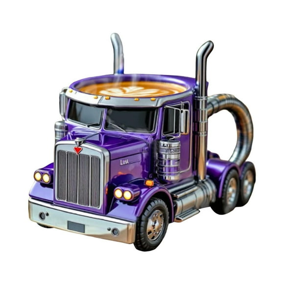 Riforla Semi Trailer Coffee Cup: The Perfect Companion for Coffee Enthusiasts on Their Travels Glass&Bottle Purple