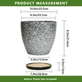 thumbnail image 3 of Epfamily 10-Inch Speckled Ceramic Planter Pot with Saucer | Large Modern Pot for Indoor Outdoor Floor Plants & Patio Decor, 3 of 6