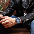 thumbnail image 2 of Reloj Análogo para Hombre, Cronógrafo, Ventana para Fechador, Extensible de Piel,Hebilla Ajustable, CURREN RELOJ CURREN ANÁLOGO GITTER, 2 of 6