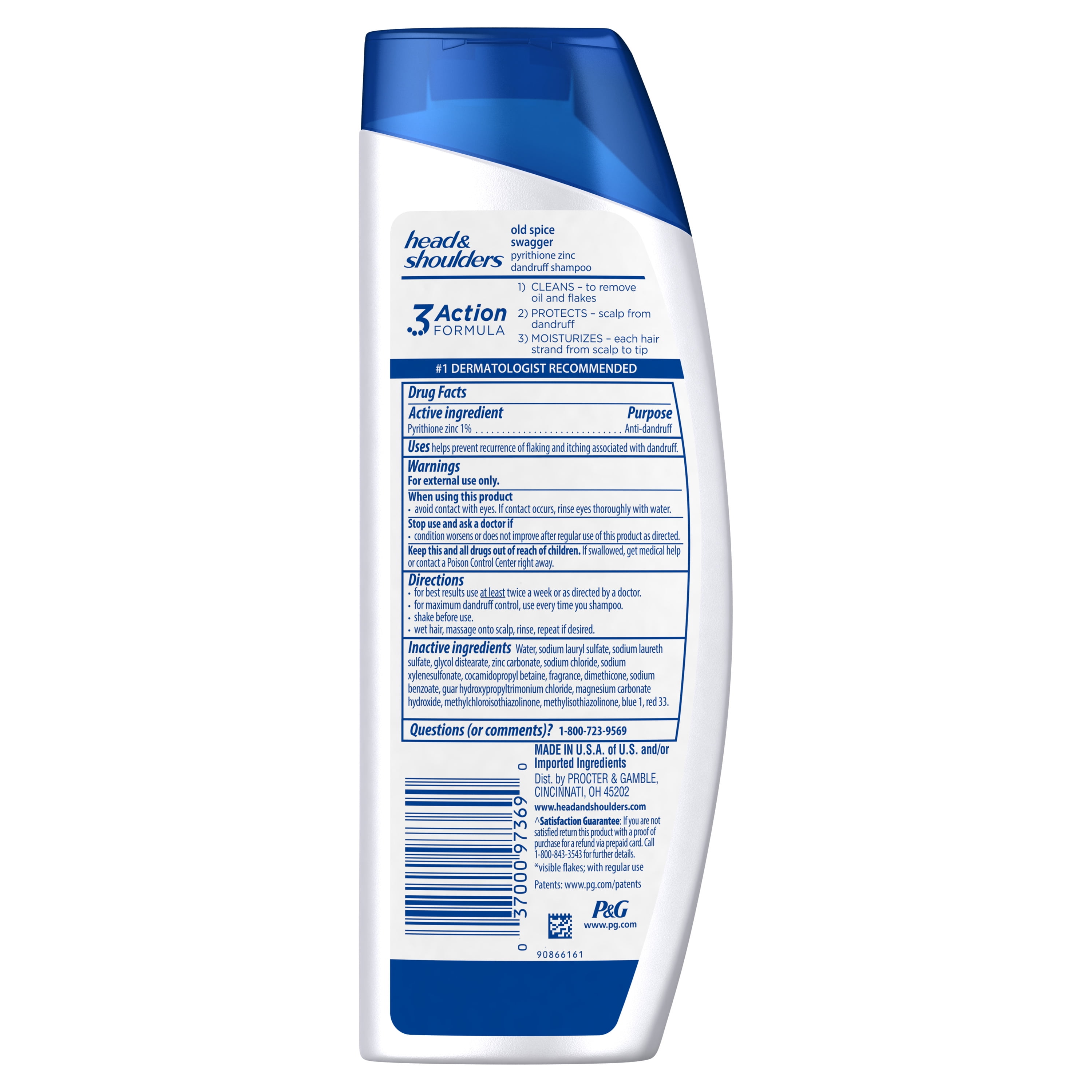 Head and Shoulders Old Spice Swagger Anti-Dandruff Shampoo for Men 13.5 Fl Oz