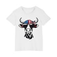 thumbnail image 1 of Vestido Corto de Verano Niños Niños Niñas Camiseta de Algodón Cuello Redondo Lindo Día de la Independencia Imprimir Top, 1 of 5