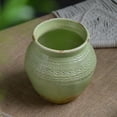 thumbnail image 3 of Ceramic Rustic Farmhouse Vase, Green Distressed Flower Vase for Home Decor,  Decorative Vases for Centerpiece Table Decorations, Vases for Living Room Kitchen Entryway Mantle Shelf Decor, 3 of 16