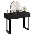 thumbnail image 1 of Coiffeuse Intelligente à DEL avec Miroir Éclairé et Tiroirs à Fermeture Douce, Table de Maquillage à 3 Couleurs Réglables avec Rangement, Meuble de Chambre Moderne Blanc Noir pour Appartement Dortoir Petits Espaces, 1 of 8