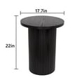 thumbnail image 7 of SHYFOY Round Solid Wood End Table Black Pedestal Side Table Living Room Furniture Accent End Table,Full Assembled, 7 of 7