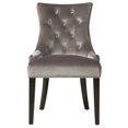 thumbnail image 2 of pulaski upholstered button tufted dining chair, silver chrome velvet, 2 of 2