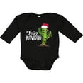 thumbnail image 3 of Inktastic Feliz Navidad Christmas Cactus in Santa Hat Boys or Girls Long Sleeve Baby Bodysuit, 3 of 5