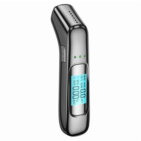 Professional Breathalyzer Alcohol Tester - Digital LCD Display, Portable, with 3-Color Indicator, Alcohol Detector