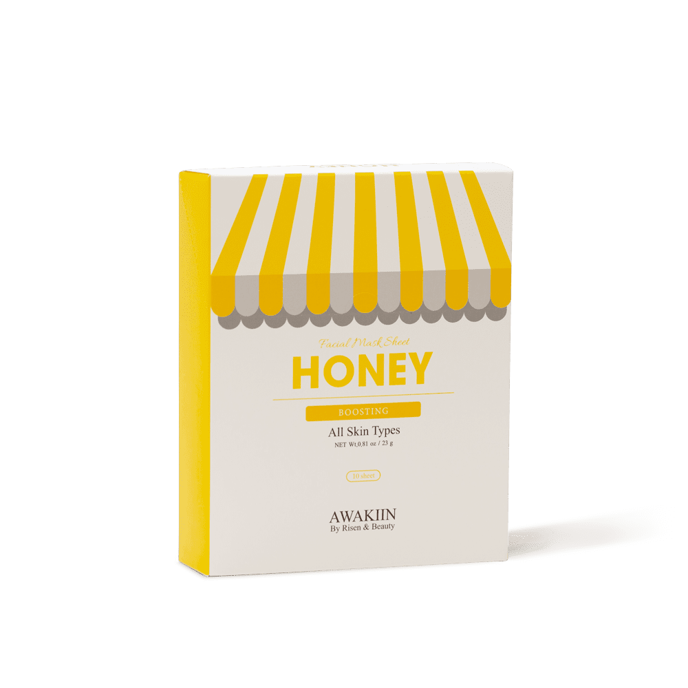 AWAKIIN HONEY BEAUTY FACE MASK MADE IN KOREA/FOR ALL SKIN TYPE (10