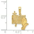 thumbnail image 2 of 14K Gold Bible Praying Hands & Cross Pendant Charm Religious Jewelry 20 x 16 mm, 2 of 3