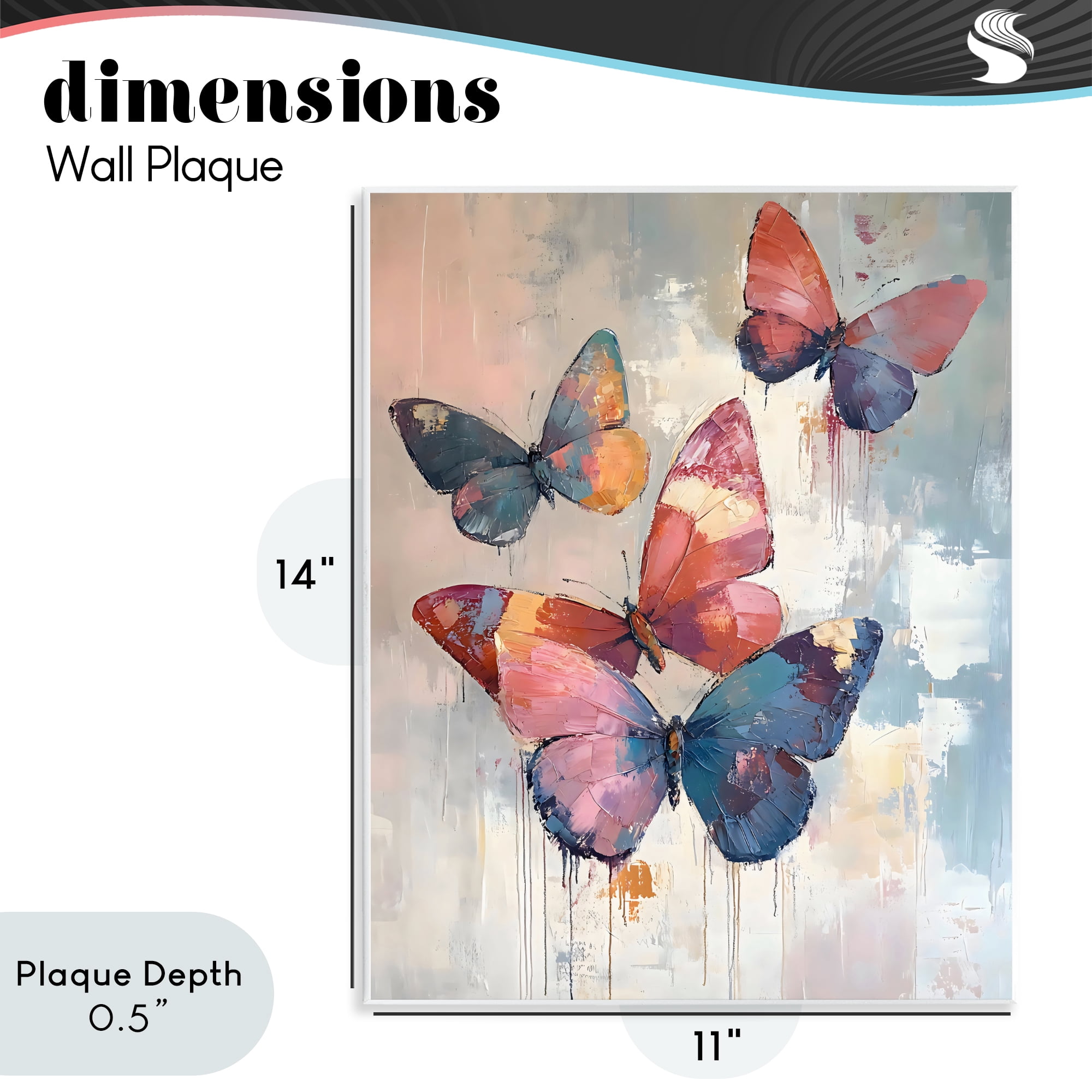 Stupell Industries Butterfly Beauty in Flight Wall Plaque Art, design by Creative Studio