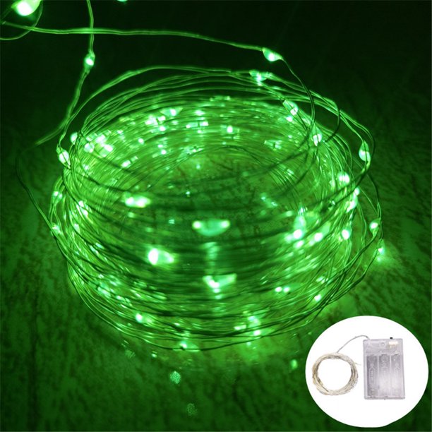 Cadena de luces Led de hadas, cuerda de alambre de cobre, 1/2/3/5/10M, alimentada por batería, para dormitorio, jardín, fiesta, decoración de boda, 1 paquete